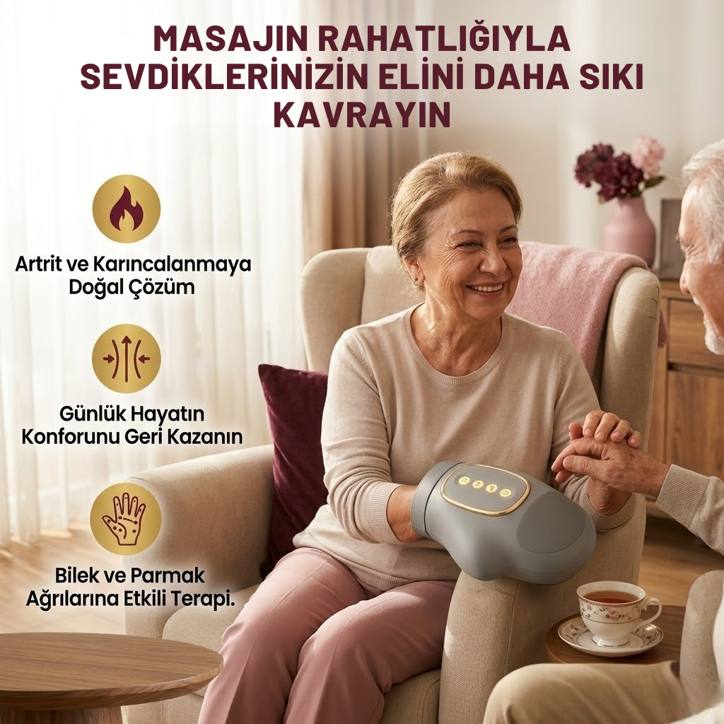 Herline HandCare Pro™  El Masaj Aleti ( 3 Teknoloji 1 Cihazda)
