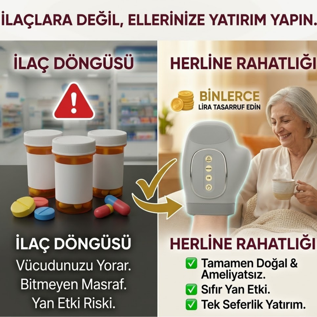 Herline HandCare Pro™  El Masaj Aleti ( 3 Teknoloji 1 Cihazda)