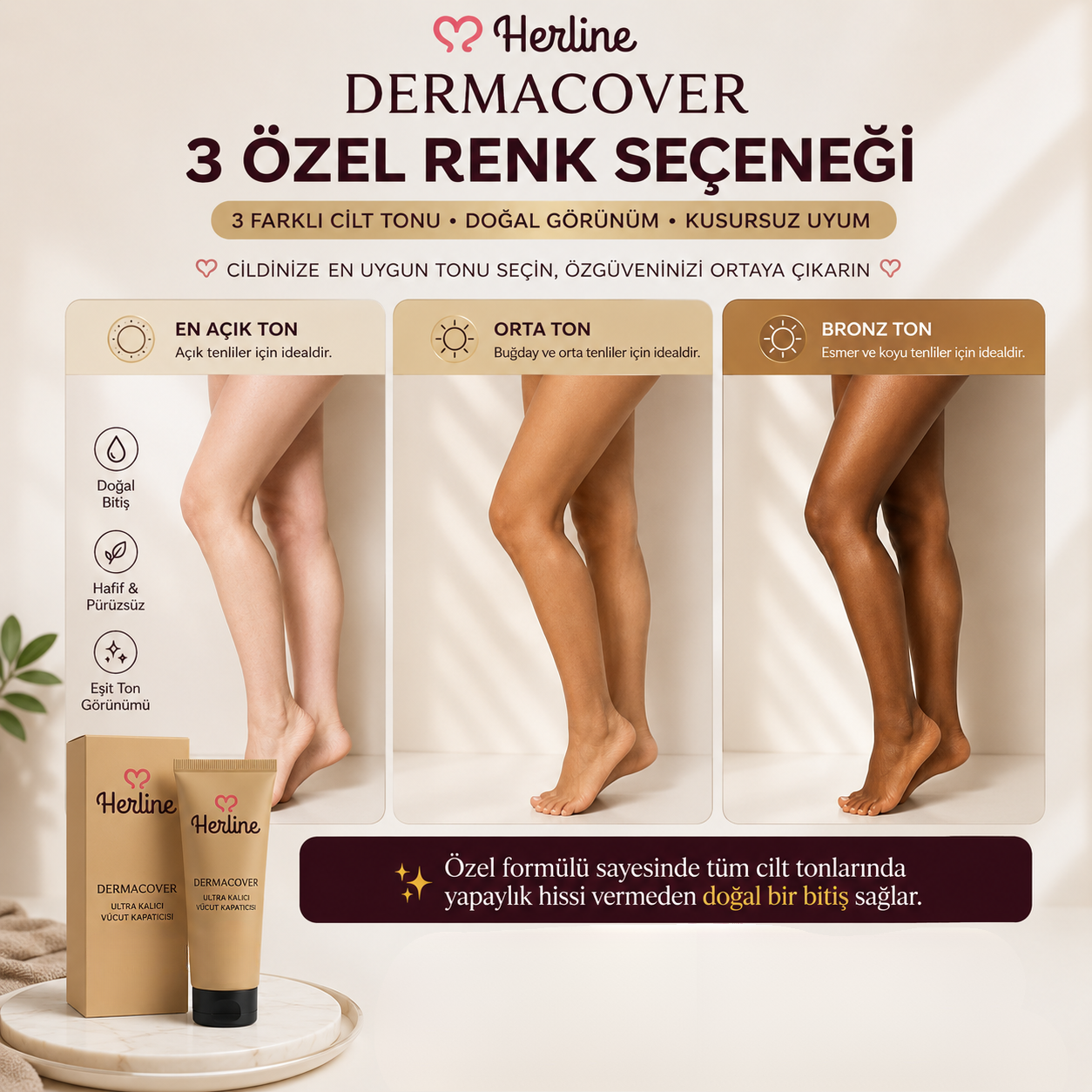 Herline DermaCover Ultra (Kalıcı Vücut Kapatıcısı)
