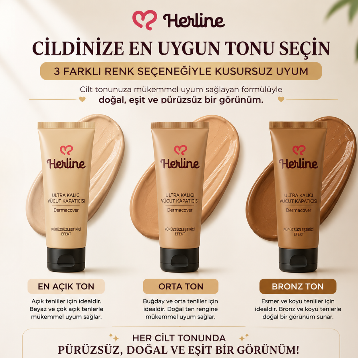 Herline DermaCover Ultra (Kalıcı Vücut Kapatıcısı)