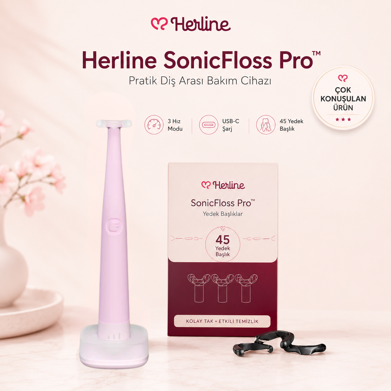 Herline SonicFloss Pro Sonik Diş Arası Temizlik Cihazı