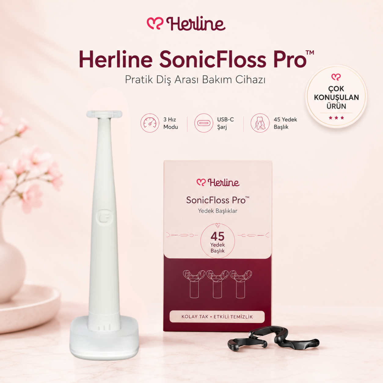 Herline SonicFloss Pro Sonik Diş Arası Temizlik Cihazı