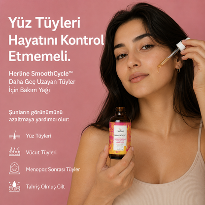 Herline SmoothCycle™ Daha Geç Uzayan Tüyler İçin Bakım Yağı