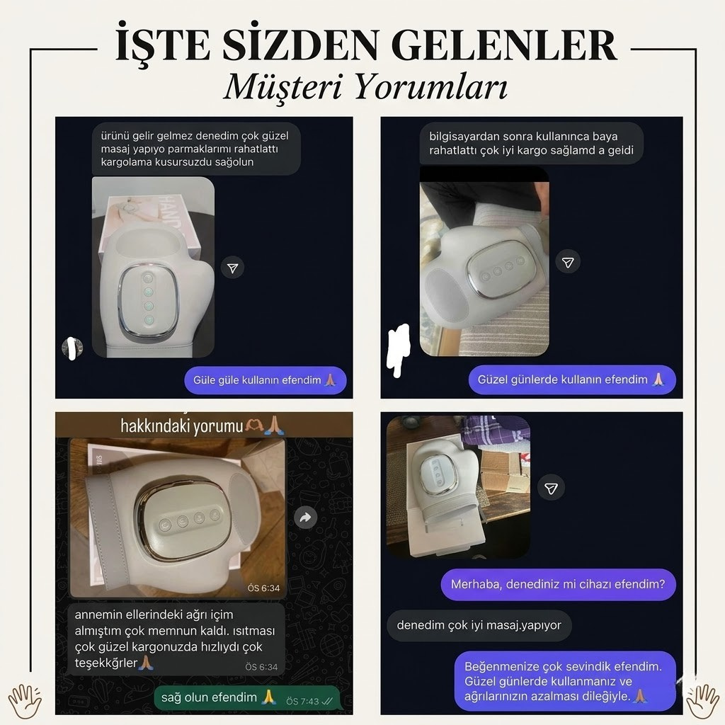 Herline HandCare Pro™  El Masaj Aleti ( 3 Teknoloji 1 Cihazda)